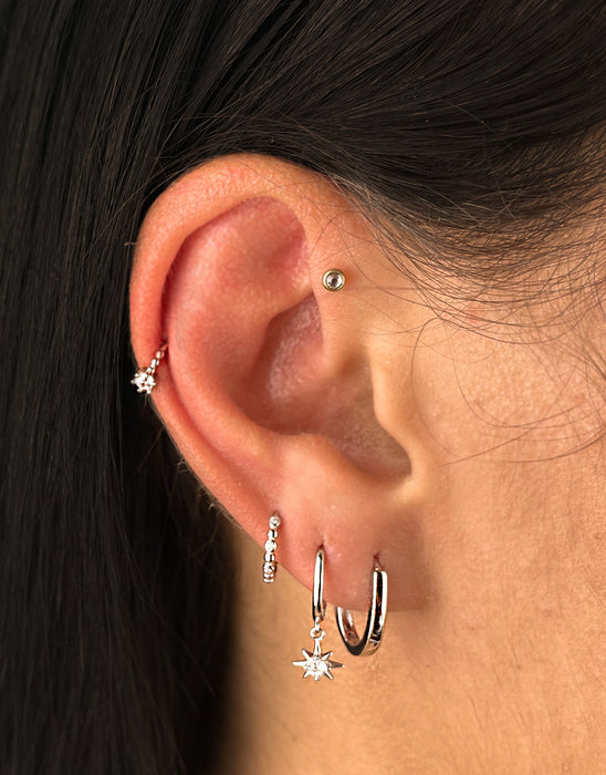 Mini Ohrring Silber 8 mm - Alea